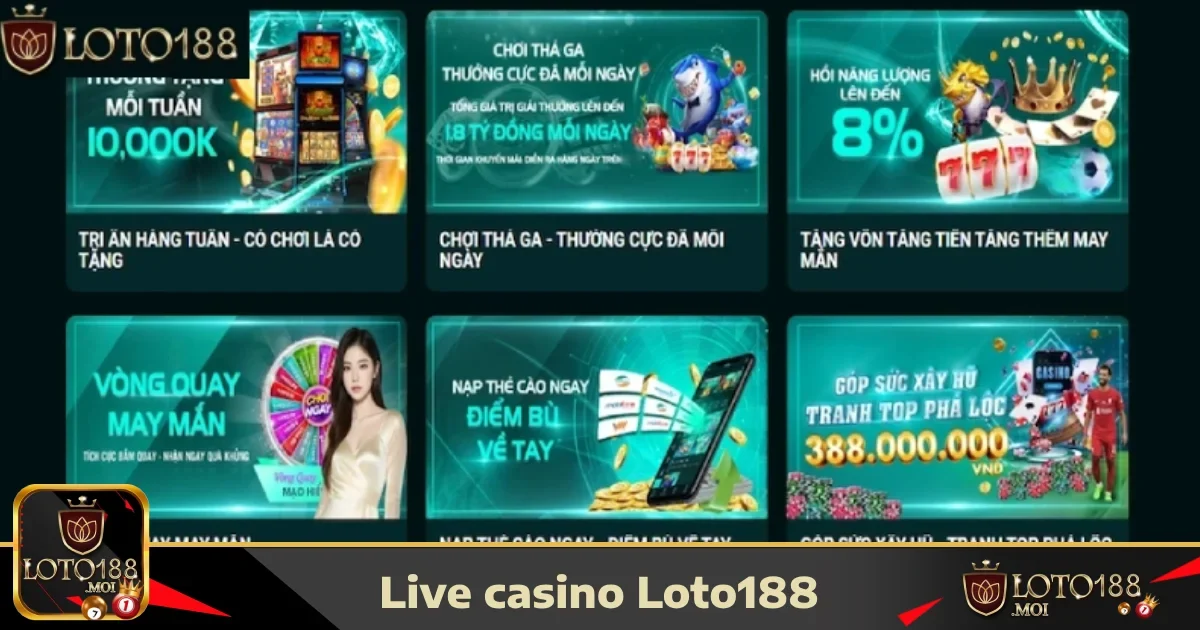 Live Casino loto188 4 Ưu đãi đặc biệt tại Live Casino LOTO188