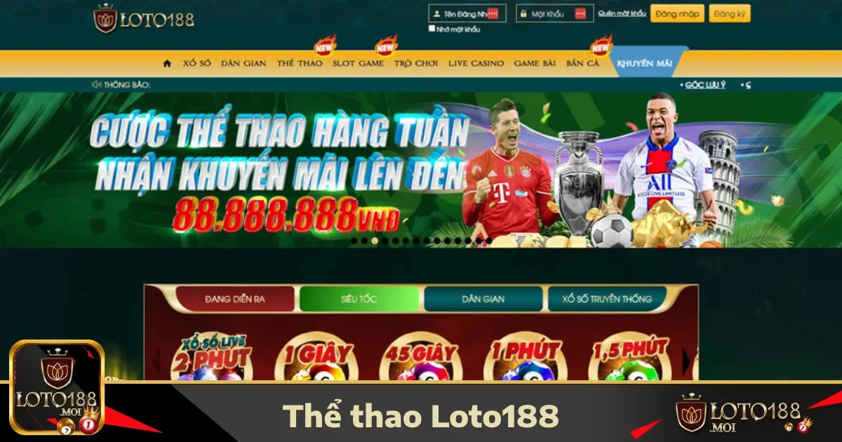 Điểm nổi bật của Thể thao LOTO188